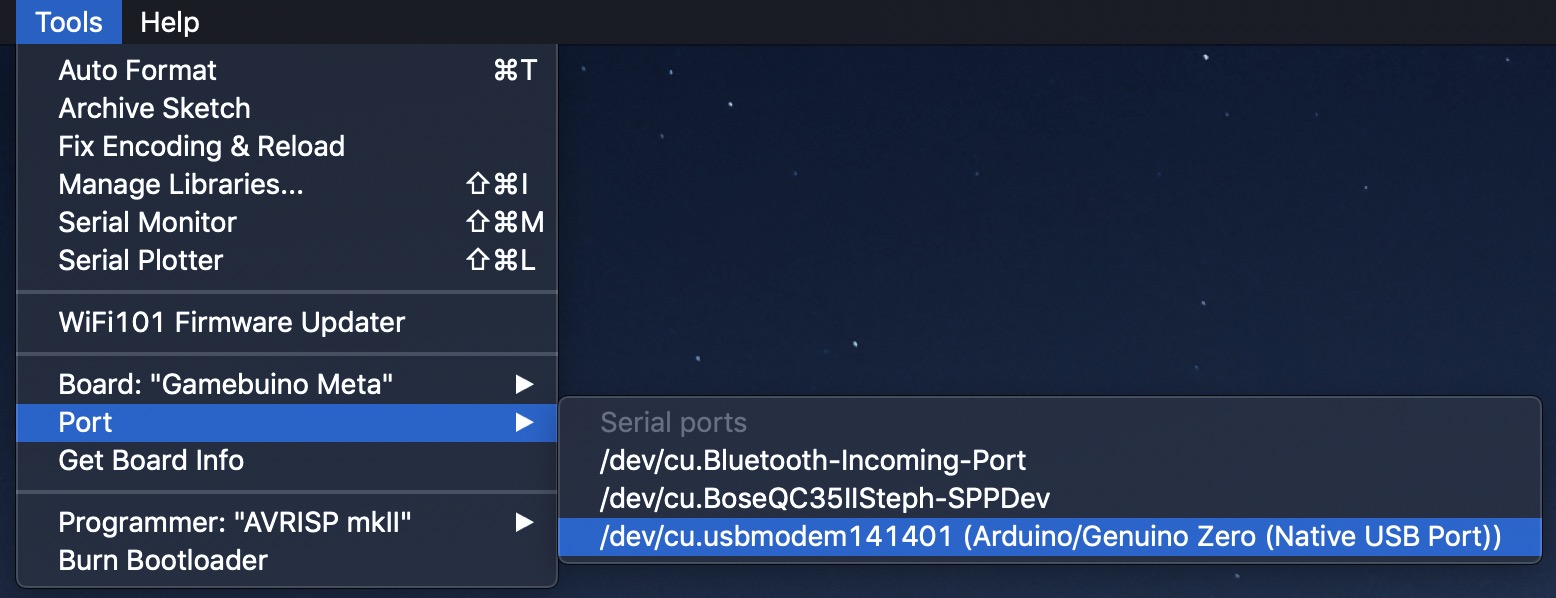 Identify the serial port